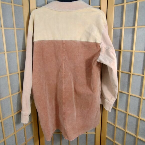 Berry N Cream Two Tone Pink Corduroy Shacket Size M - Picture 2 of 12
